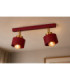 Simply Twin Ceiling Spotlight Burgundy Gold 2x E27-2