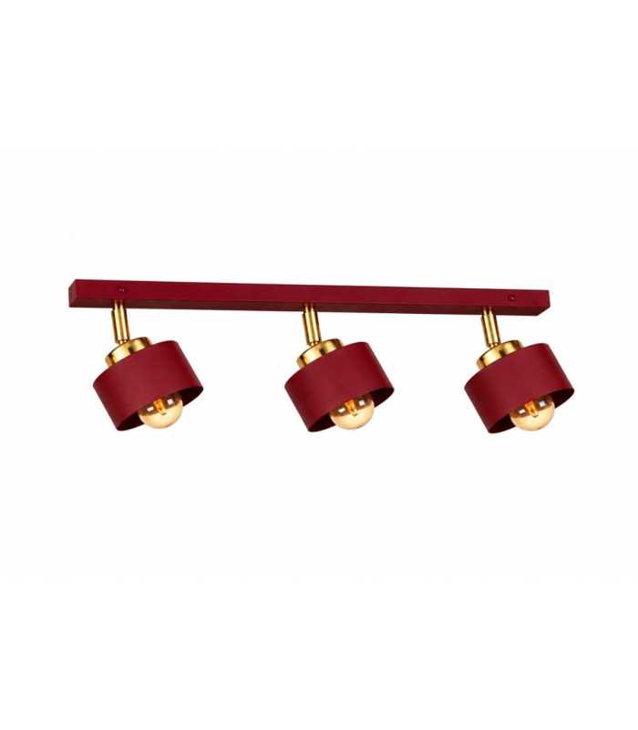 Simply Ceiling Spotlight Bar Burgundy Gold 3x E27-1