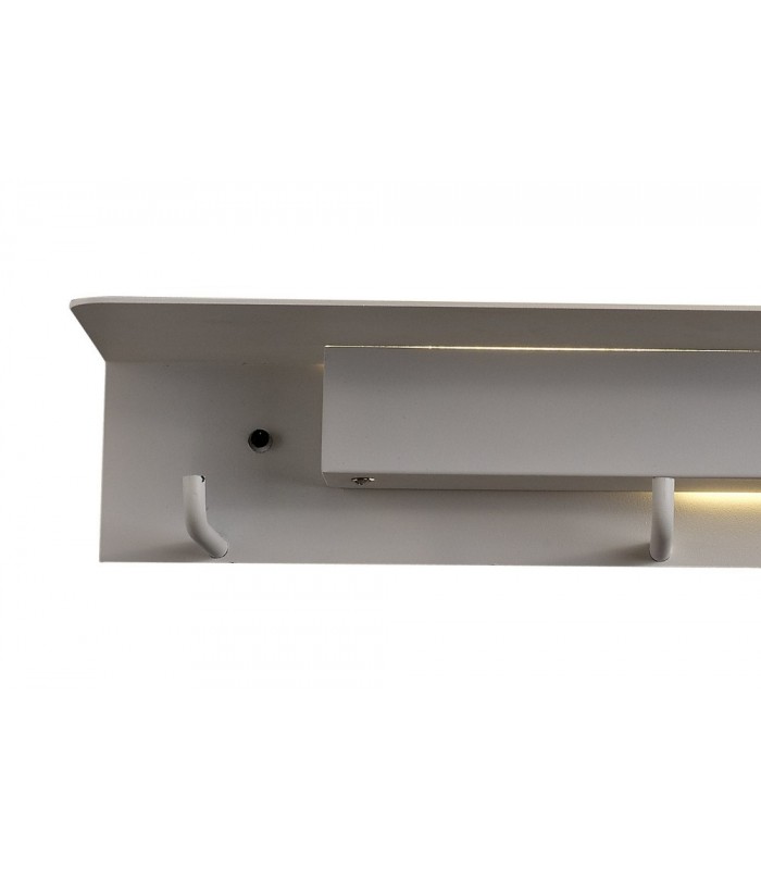 Wall Lamp Coat Rack, 9W LED, 3000K, 600lm, Matt White - 4