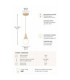 Lacrima Slim Pendant Ceiling Light Beige White Glass Shade 1x E27-4