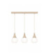 Lacrima Bar Pendant Ceiling Light Beige White Glass Shade 3x E27-1