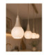 Lacrima Bar Pendant Ceiling Light Beige White Glass Shade 4x E27-3