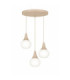 Lacrima Cluster Pendant Ceiling Light Beige White Glass Shade 3x E27-1