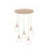 Lacrima Cluster Pendant Ceiling Light Beige White Glass Shade 5x E27-1