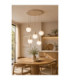 Lacrima Cluster Pendant Ceiling Light Beige White Glass Shade 5x E27-2