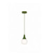 Lacrima Slim Pendant Ceiling Light Green White Glass Shade 1x E27-1