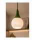 Lacrima Slim Pendant Ceiling Light Green White Glass Shade 1x E27-3