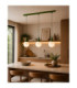 Lacrima Bar Pendant Ceiling Light Green White Glass Shade 3x E27-2