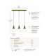 Lacrima Bar Pendant Ceiling Light Green White Glass Shade 3x E27-4