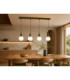 Lacrima Bar Pendant Ceiling Light Green White Glass Shade 4x E27-2