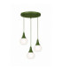 Lacrima Cluster Pendant Ceiling Light Green White Glass Shade 3x E27-1