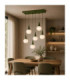 Lacrima Cluster Pendant Ceiling Light Green White Glass Shade 6x E27-2