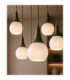 Lacrima Cluster Pendant Ceiling Light Green White Glass Shade 6x E27-3