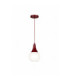 Lacrima Slim Pendant Ceiling Light Burgundy White Glass Shade 1x E27-1