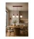Lacrima Bar Pendant Ceiling Light Burgundy White Glass Shade 3x E27-2