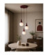 Lacrima Cluster Pendant Ceiling Light Burgundy White Glass Shade 3x E27-2