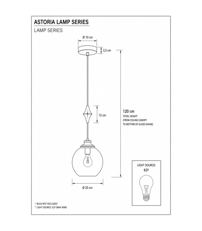 Astoria Slim Pendant Ceiling Light Black Gold Amber Glass Shade 1x E27-7