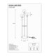 Astoria Multi Arm Floor Lamp Black Gold Amber Glass Shade 3x E27-4