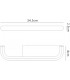 Wall Lamp Shelf With USB Socket, 8W LED, 3000K, 640lm, White - 2
