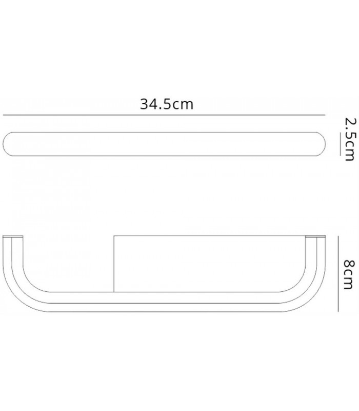 Wall Lamp Shelf With USB Socket, 8W LED, 3000K, 640lm, White - 2
