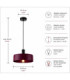 Wine Dome Pendant Ceiling Light Black Burgundy 1x E27-4