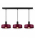 Wine Bar Pendant Ceiling Light Black Burgundy 3x E27-1