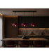 Wine Bar Pendant Ceiling Light Black Burgundy 3x E27-2