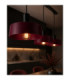 Wine Bar Pendant Ceiling Light Black Burgundy 3x E27-3