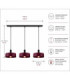 Wine Bar Pendant Ceiling Light Black Burgundy 3x E27-4