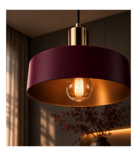 Wine Dome Pendant Ceiling Light Black Burgundy Gold 1x E27-2