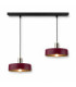 Wine Bar Pendant Ceiling Light Black Burgundy Gold 2x E27-1