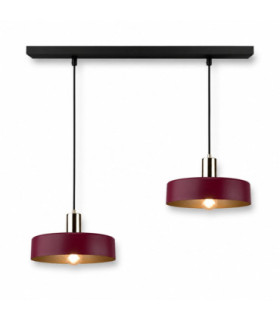 Wine Bar Pendant Ceiling Light Black Burgundy Gold 2x E27-1