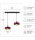 Wine Bar Pendant Ceiling Light Black Burgundy Gold 2x E27-4