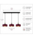 Wine Bar Pendant Ceiling Light Black Burgundy Gold 3x E27-4