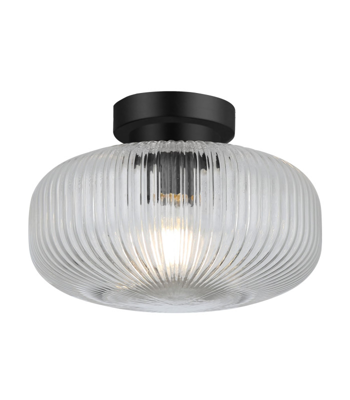 Arlo Semi Flush Light Ceiling Light Matt Black IP44-2
