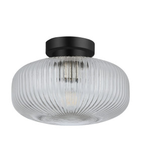 Arlo Semi Flush Light Ceiling Light Matt Black IP44-1