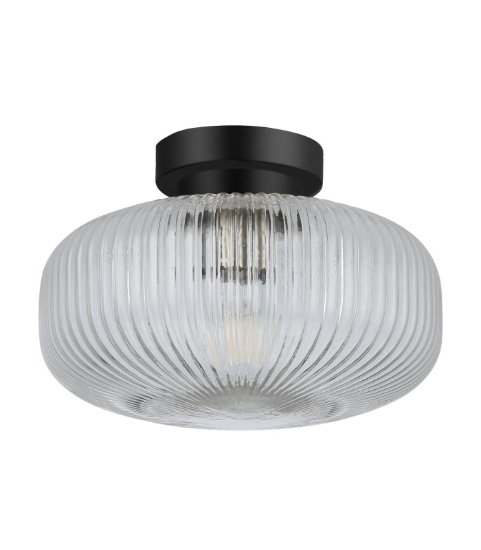 Arlo Semi Flush Light Ceiling Light Matt Black IP44-1
