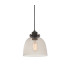 Urban Dome Pendant Light Smokey Grey Tinted Glass Black Chrome-1