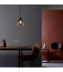 Urban Dome Pendant Light Smokey Grey Tinted Glass Black Chrome-2