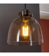 Urban Dome Pendant Light Smokey Grey Tinted Glass Black Chrome-3
