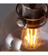 Urban Dome Pendant Light Smokey Grey Tinted Glass Black Chrome-5