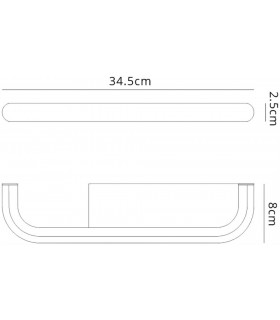 Wall Lamp Shelf With USB Socket, 8W LED, 4000K, 680lm, White - 2