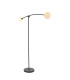 Balance Multi Arm Floor Lamp Textured Matt Black Gloss Opal Glass-1