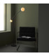 Balance Multi Arm Floor Lamp Textured Matt Black Gloss Opal Glass-3