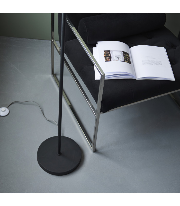 Balance Multi Arm Floor Lamp Textured Matt Black Gloss Opal Glass-9