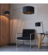 Milan Arc Floor Lamp Matt Nickel Black Cotton-4