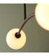 Balance Multi Arm Semi Flush Ceiling Light Textured Matt Black Gloss Opal Glass-7