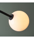 Balance Multi Arm Semi Flush Ceiling Light Textured Matt Black Gloss Opal Glass-8