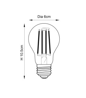 E27 LED Filament GLS Bulb Clear Glass-2