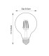 E27 LED filament globe Bulb Amber Glass-3